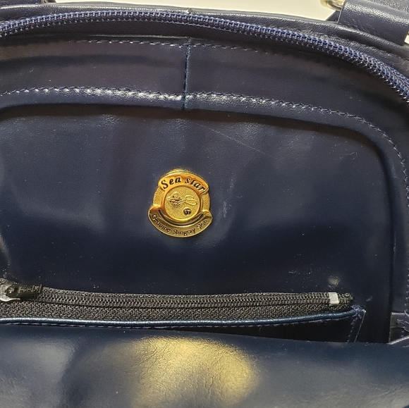 VTG Sea Star Stingray Skin Leather Backpack Bag